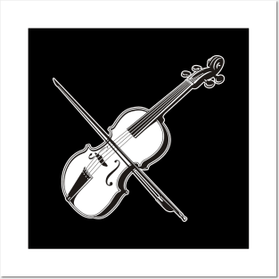 Violin Line Art Posters and Art